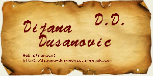 Dijana Dušanović vizit kartica